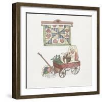 Bunny in Wagon-Debbie McMaster-Framed Giclee Print