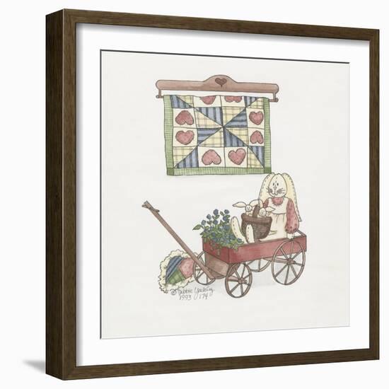 Bunny in Wagon-Debbie McMaster-Framed Giclee Print