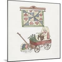 Bunny in Wagon-Debbie McMaster-Mounted Giclee Print