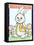 Bunny in Yellow-Valarie Wade-Framed Stretched Canvas