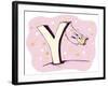 Bunny on swing-Carla Martell-Framed Giclee Print