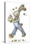 Bunny Rabbit on Roller Skates with Easter Eggs-ZPR Int’L-Stretched Canvas