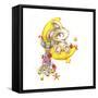 Bunny Rabbit on the Moon-ZPR Int’L-Framed Stretched Canvas