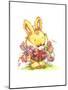 Bunny Rabbit with Basket of Flowers-ZPR Int’L-Mounted Giclee Print