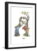 Bunny Rabbits with Cherries-ZPR Int’L-Framed Giclee Print