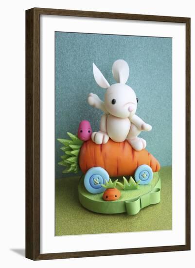 Bunny Skating-null-Framed Photographic Print