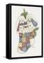 Bunny Stocking-Debbie McMaster-Framed Stretched Canvas