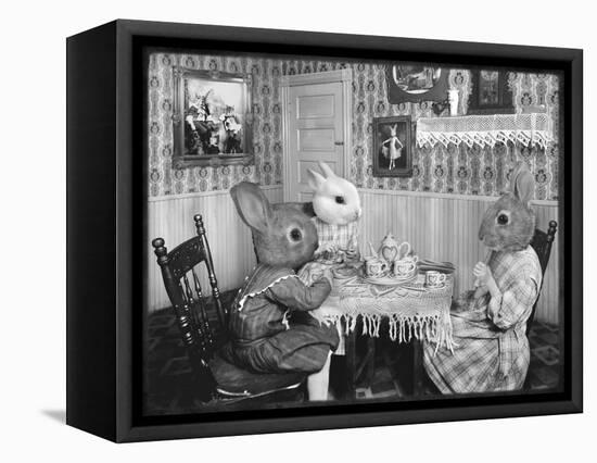 Bunny Tea Party-Grand Ole Bestiary-Framed Stretched Canvas