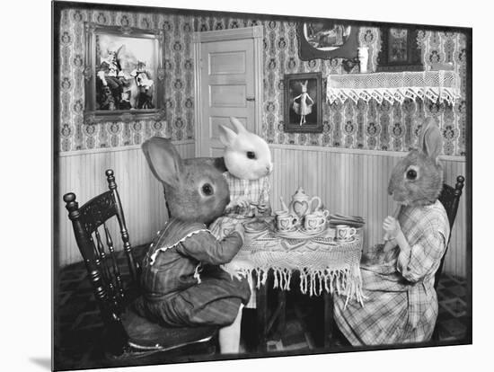 Bunny Tea Party-Grand Ole Bestiary-Mounted Art Print