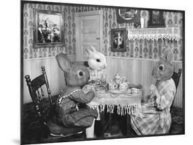 Bunny Tea Party-Grand Ole Bestiary-Mounted Art Print