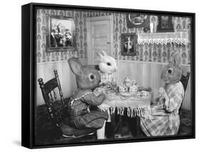 Bunny Tea Party-Grand Ole Bestiary-Framed Stretched Canvas