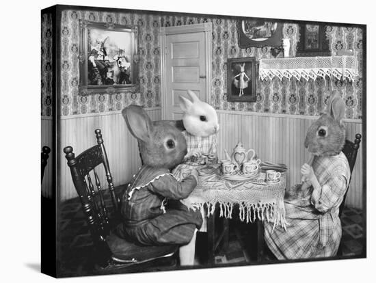 Bunny Tea Party-Grand Ole Bestiary-Stretched Canvas