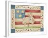 Bunny with Flag Background-Debbie McMaster-Framed Giclee Print