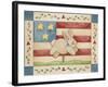 Bunny with Flag Background-Debbie McMaster-Framed Giclee Print