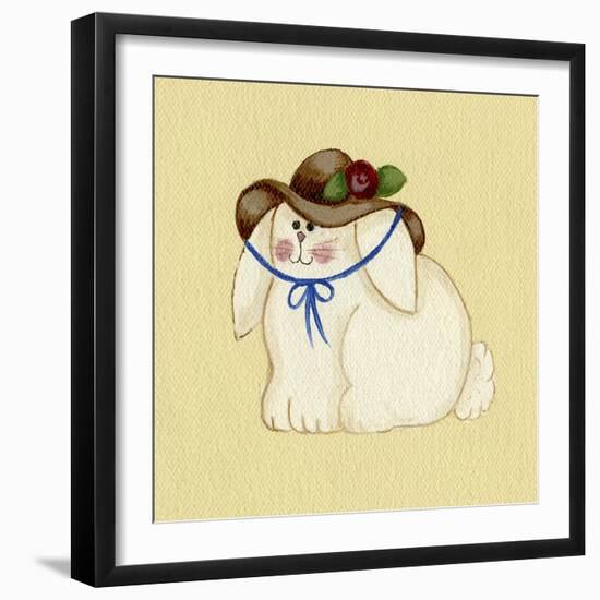 Bunny with Hat-Debbie McMaster-Framed Giclee Print