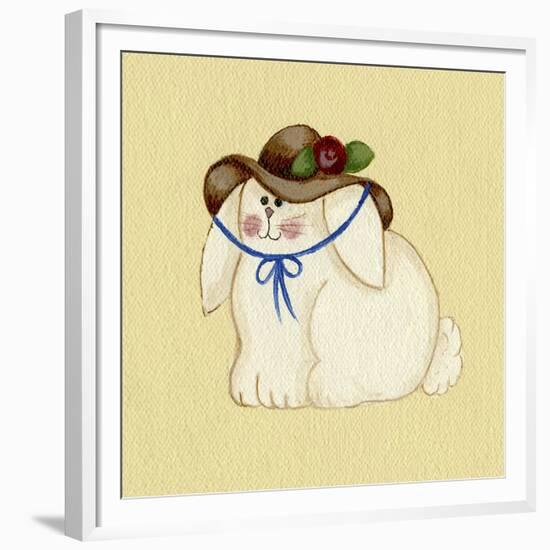 Bunny with Hat-Debbie McMaster-Framed Giclee Print