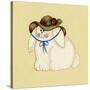 Bunny with Hat-Debbie McMaster-Stretched Canvas