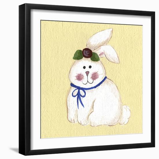 Bunny with Rose-Debbie McMaster-Framed Giclee Print