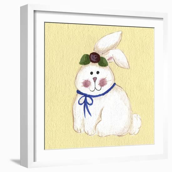 Bunny with Rose-Debbie McMaster-Framed Giclee Print