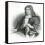 Bunyan with the Bible-S Freeman-Framed Stretched Canvas