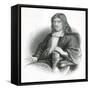 Bunyan with the Bible-S Freeman-Framed Stretched Canvas