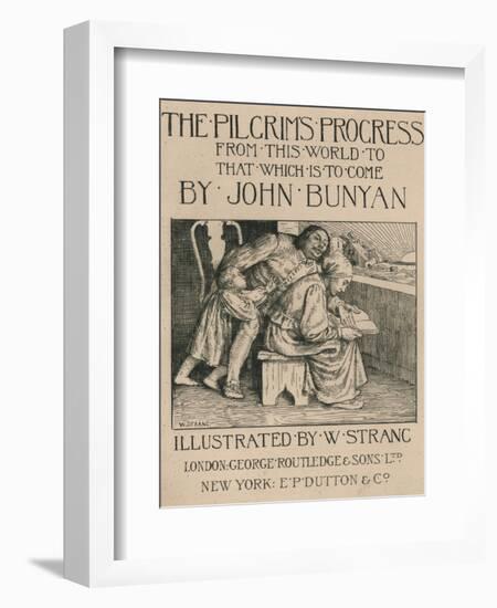 Bunyans Wife Reading the Bible to Him, C1916-William Strang-Framed Giclee Print