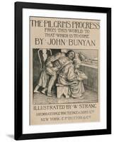 Bunyans Wife Reading the Bible to Him, C1916-William Strang-Framed Giclee Print