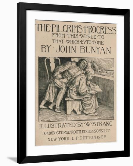 Bunyans Wife Reading the Bible to Him, C1916-William Strang-Framed Giclee Print