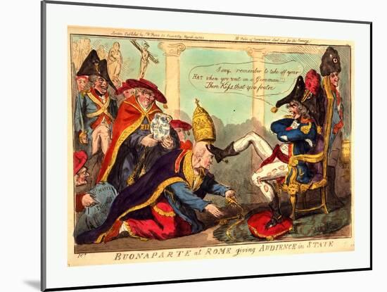 Buonaparte at Rome Giving Audience in State-null-Mounted Giclee Print