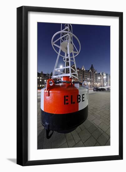 Buoy 'Elbe 1', Hafencity, Hanseatic City of Hamburg, Germany-Axel Schmies-Framed Premium Photographic Print