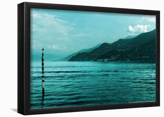 Buoy in Lake Como Near Bellagio Italy-null-Framed Poster