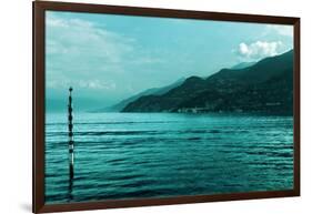 Buoy in Lake Como Near Bellagio Italy-null-Framed Photo