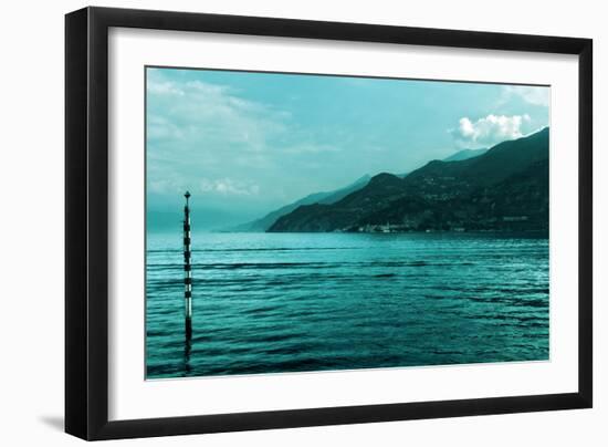 Buoy in Lake Como Near Bellagio Italy-null-Framed Photo