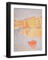 Buoy, Port of St. Tropez, 1894-Paul Signac-Framed Giclee Print