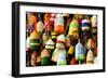 Buoys on a Wall at Apalachicola, Florida, USA-Joanne Wells-Framed Photographic Print