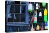 Buoys on an Old Shed at Bernard, Maine, USA-Joanne Wells-Stretched Canvas