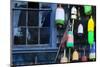 Buoys on an Old Shed at Bernard, Maine, USA-Joanne Wells-Mounted Photographic Print