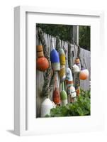 Buoys outside Lucy J's Jewelry and Glass Studio, Eastham, Cape Cod, Massachusetts, USA-Susan Pease-Framed Photographic Print