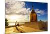 Buphaya Pagoda in Bagan, Myanmar at Sunset.-Richard Yoshida-Mounted Photographic Print