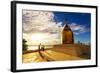 Buphaya Pagoda in Bagan, Myanmar at Sunset.-Richard Yoshida-Framed Photographic Print