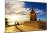 Buphaya Pagoda in Bagan, Myanmar at Sunset.-Richard Yoshida-Mounted Photographic Print