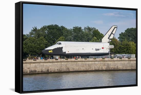 Buran Space Shuttle Test Vehicle in the Gorky Park on the Moscow River, Moscow, Russia, Europe-Michael Runkel-Framed Stretched Canvas