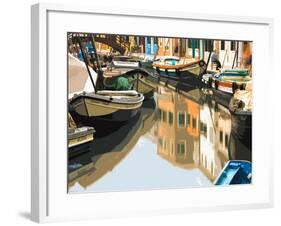 Burano Boats-Shelley Lake-Framed Premium Giclee Print