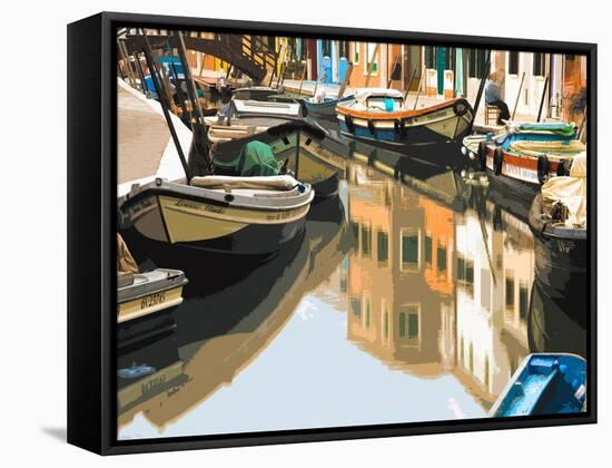 Burano Boats-Shelley Lake-Framed Stretched Canvas