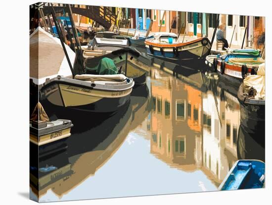 Burano Boats-Shelley Lake-Stretched Canvas