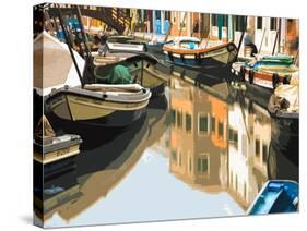 Burano Boats-Shelley Lake-Stretched Canvas