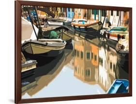 Burano Boats-Shelley Lake-Framed Art Print