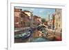 Burano Canal Venice-Richard Harpum-Framed Premium Giclee Print