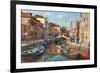 Burano Canal Venice-Richard Harpum-Framed Premium Giclee Print