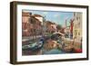 Burano Canal Venice-Richard Harpum-Framed Art Print